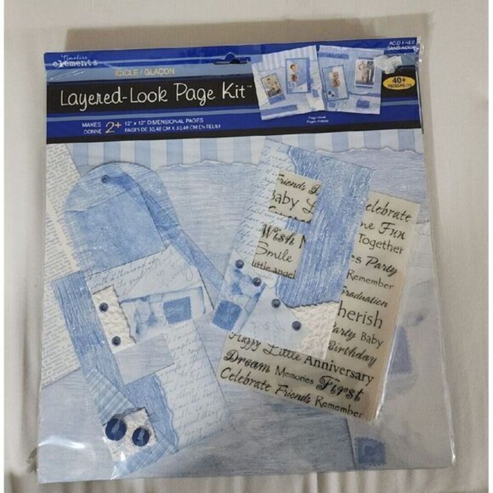 Paper‎ Bliss Timeless Elements Layered Look Page Kit 12" Icicle